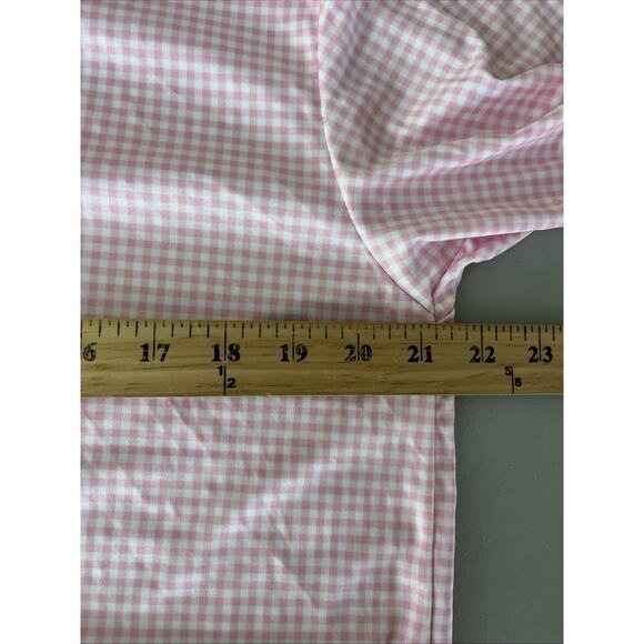 Collars & Co Polo Shirt Mens Large Pink Gingham Performance Golf Dress Collar - Picture 4 of 8